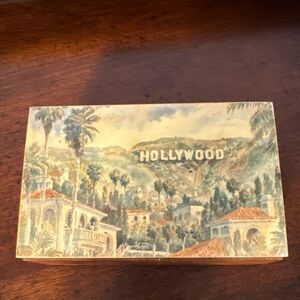 VINTAGE HOLLYWOOD WOOD TRINKET MEMORY BOX CALIFORNIA